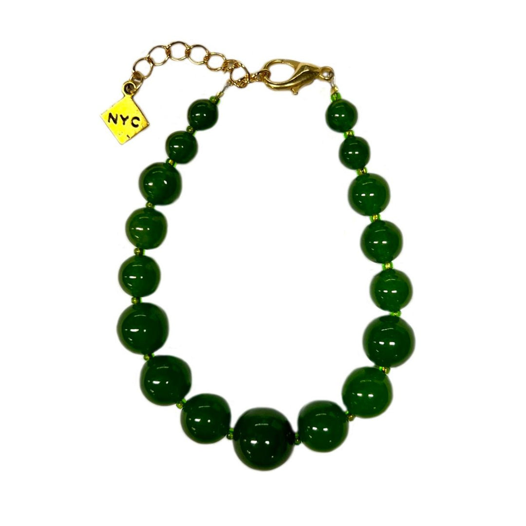 Genuine Jade Graduated Bead Bracelet