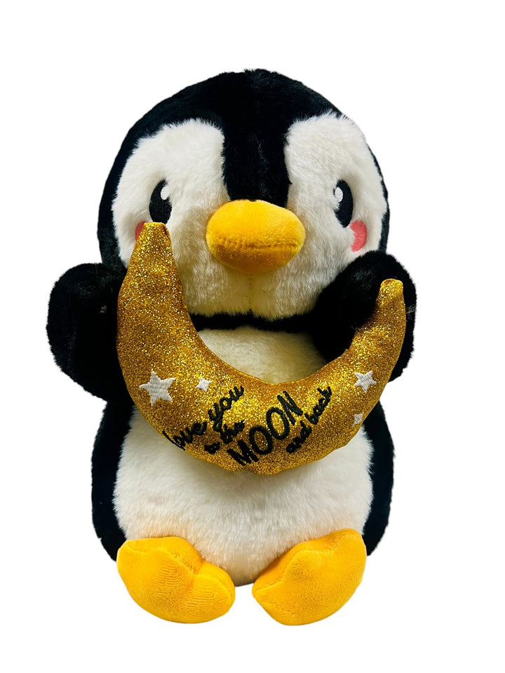 Love You to the Moon Plush Penguin