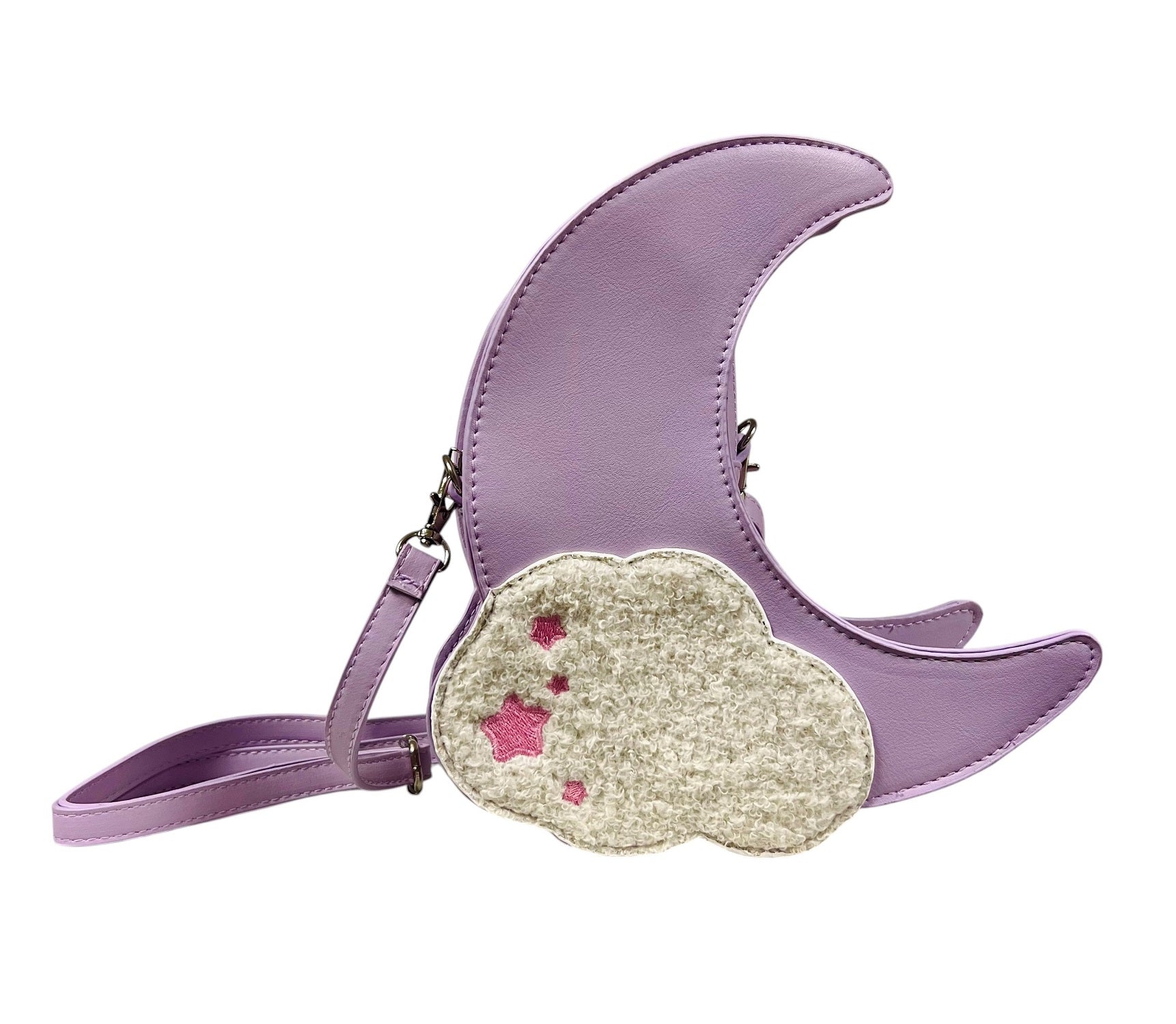 Purple Crescent Moon and Cloud Crossbody Bag | AMNH Shop