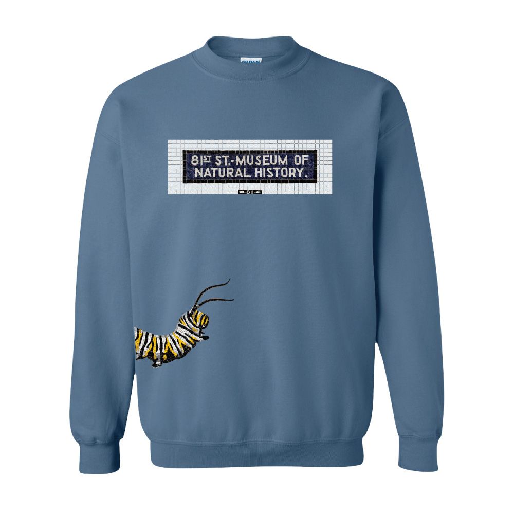 Adult AMNH MTA Subway Art Caterpillar Sweatshirt