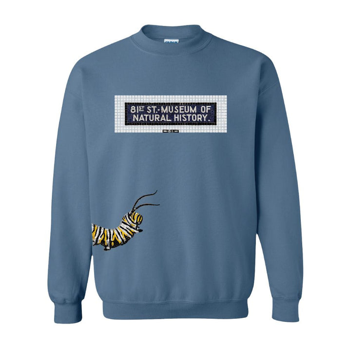 Adult AMNH MTA Subway Art Caterpillar Sweatshirt