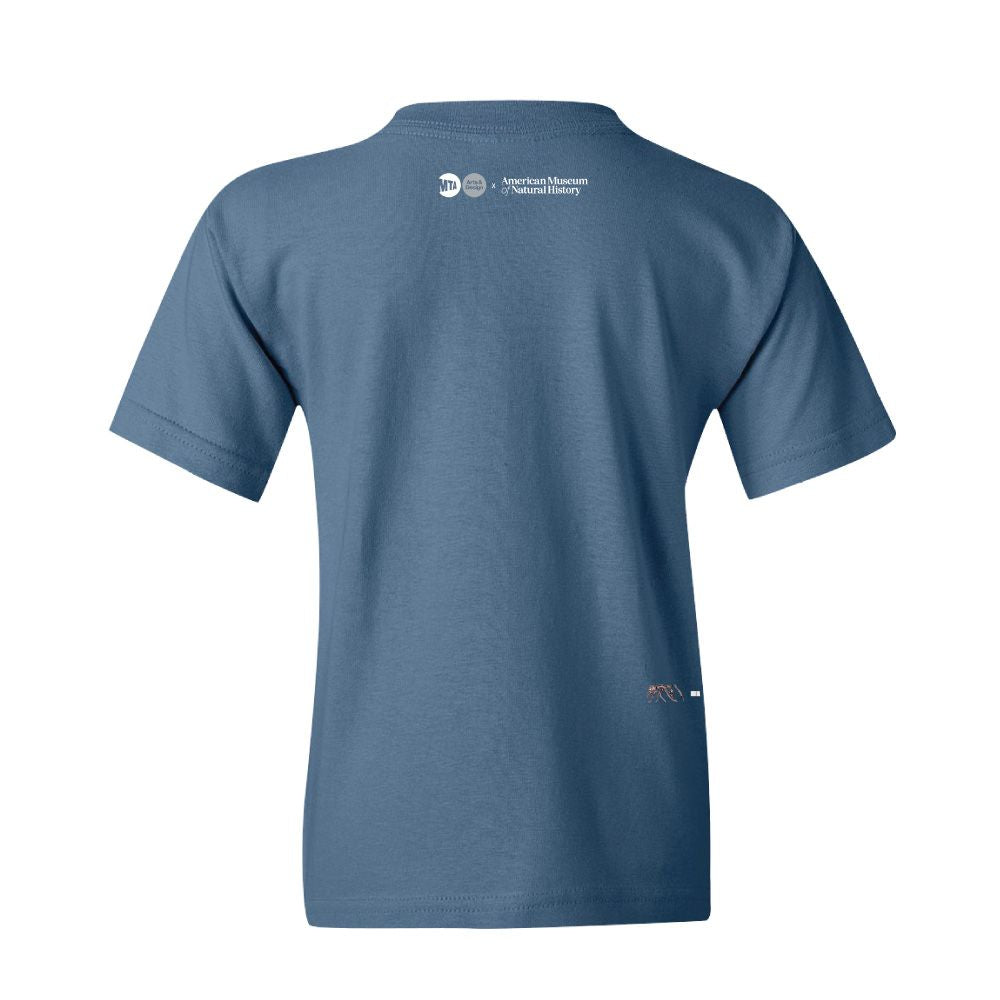 Youth MTA Subway Station Art Bat T-Shirt back