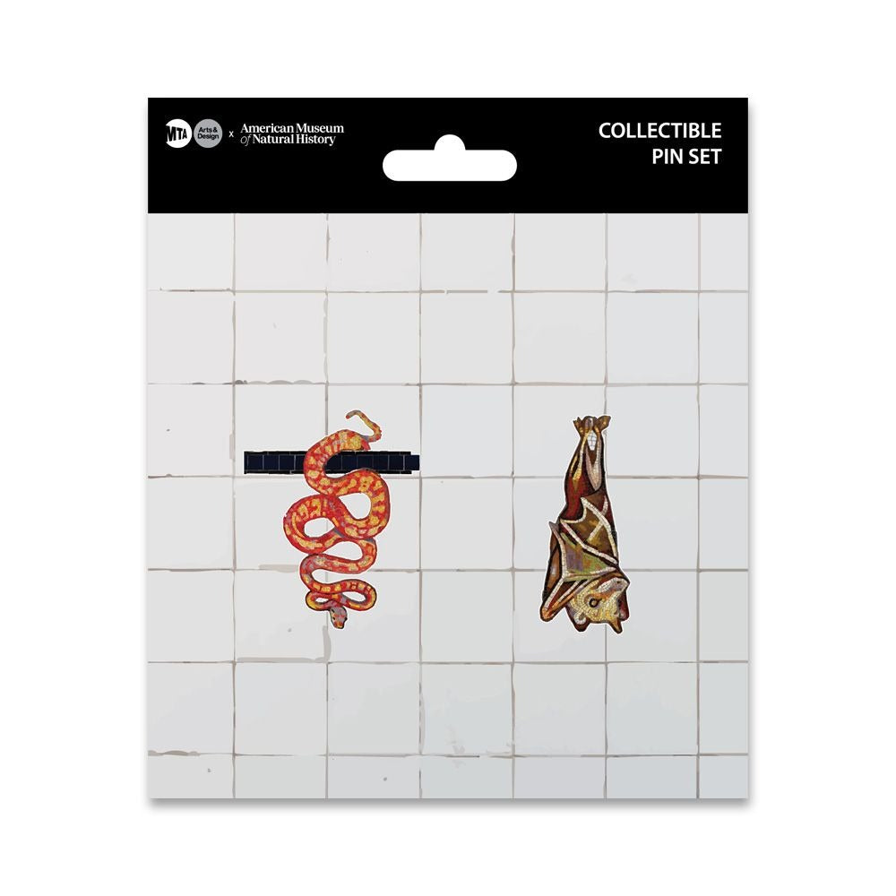 MTA Subway Snake and Bat 2 Pin Set