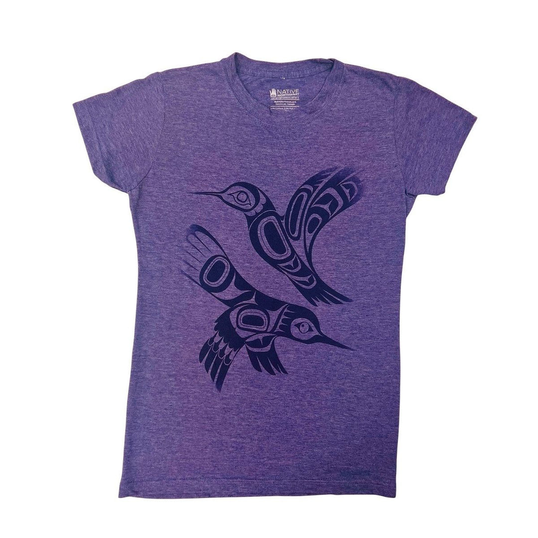 Adult Women's Native American NW Coast Hummingbirds T-Shirt