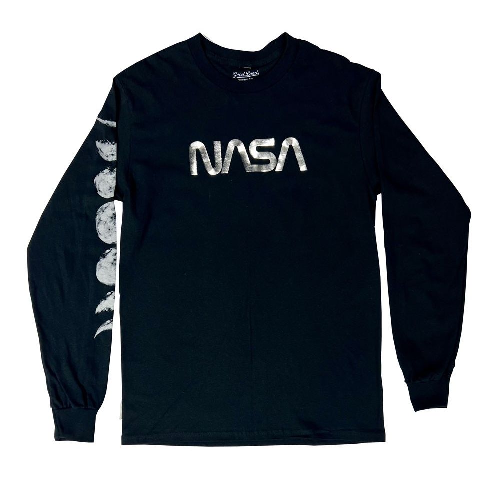 Adult NASA LS Moon Phases T-Shirt
