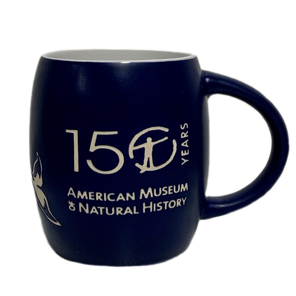 AMNH Navy and White Etched Whale Mug
