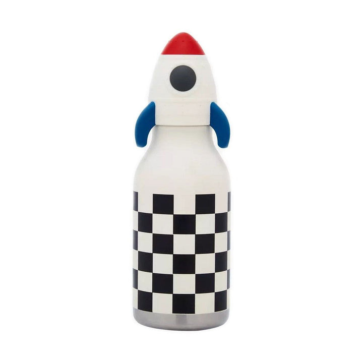 Rocket Checkered Water Bottle