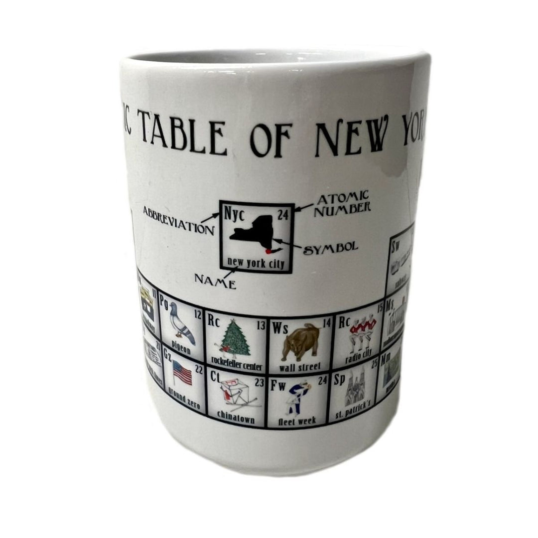 Periodic Table of New York City Porcelain Mug Front