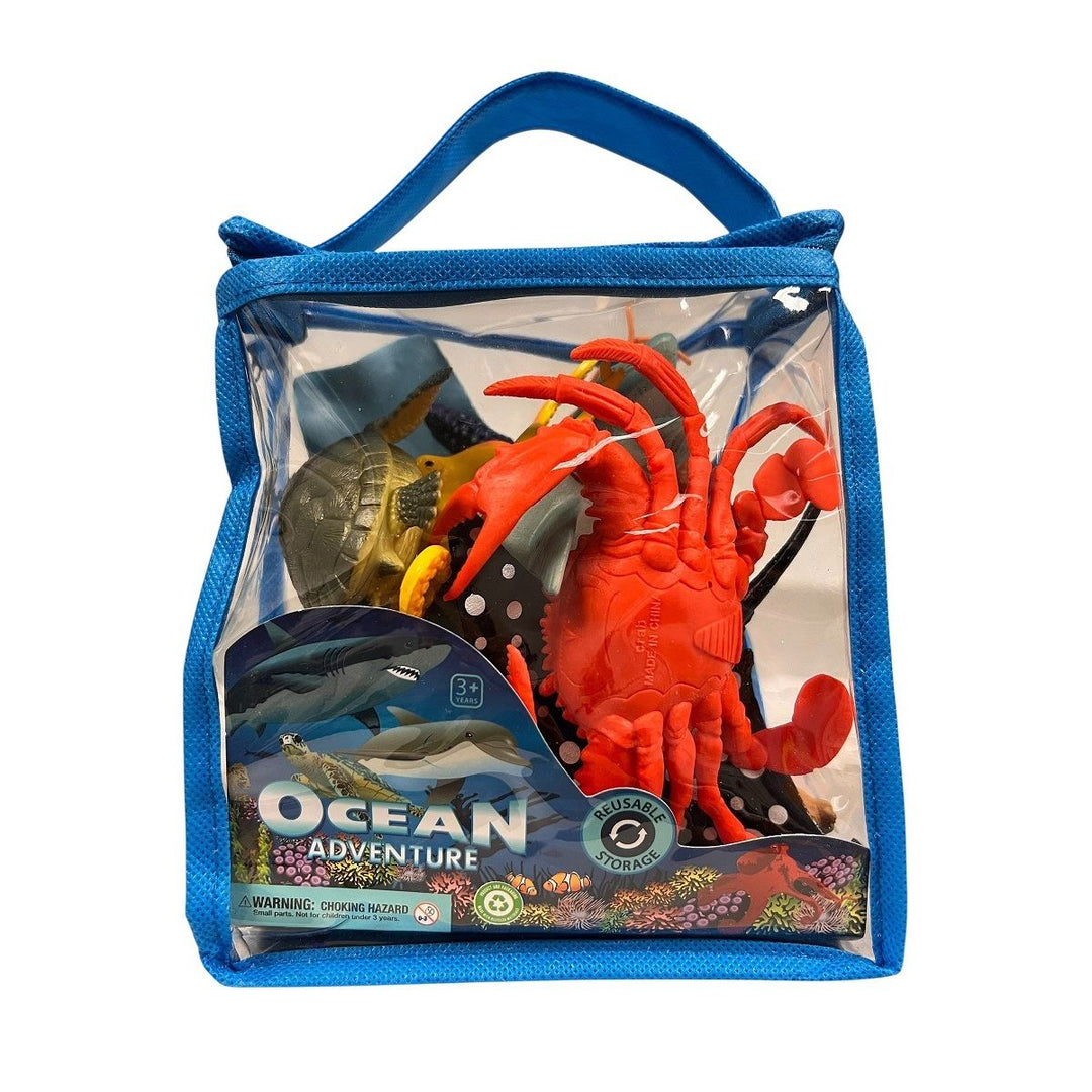 Ocean Adventure 9 Piece Playset and Tote Bag