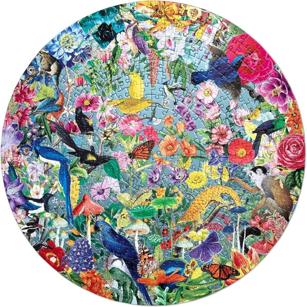 Paradise Garden 500 PC Round Puzzle complete