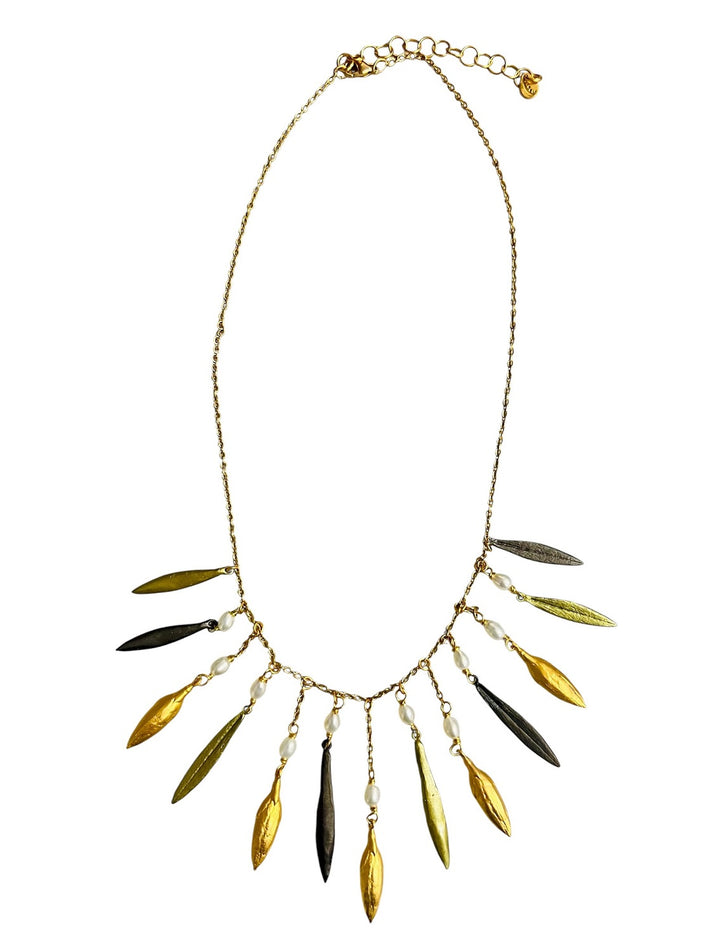 Michael Michaud Leaf and Bud Necklace