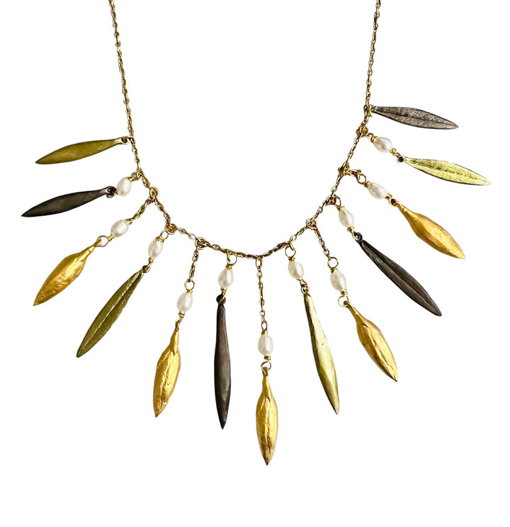 Michael Michaud Leaf and Bud Necklace