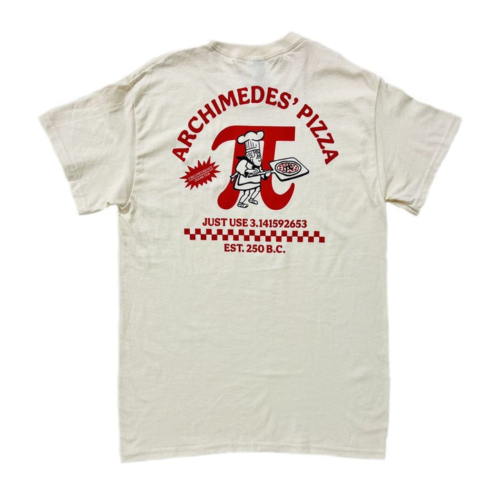 Adult Unisex Archimedes' Pizza Pi T-Shirt back