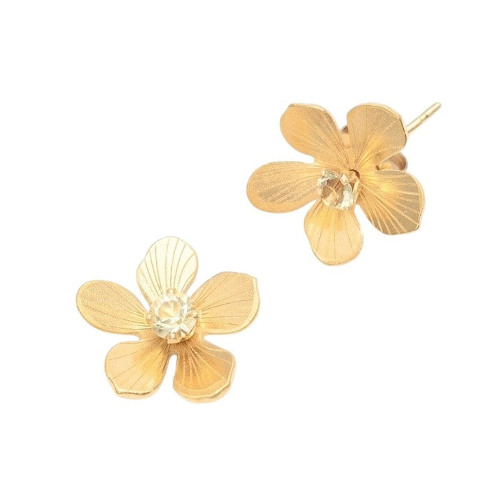 Holly Yashi Gold Plumeria Post Earrings