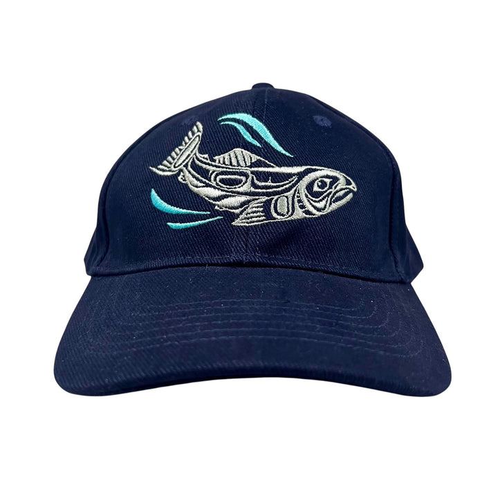 NW Coast Embroidered Sacred Salmon Cap