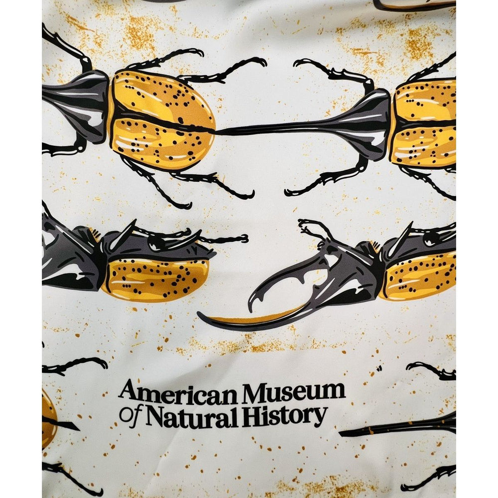 AMNH Hercules Beetle Long Satin Scarf closeup