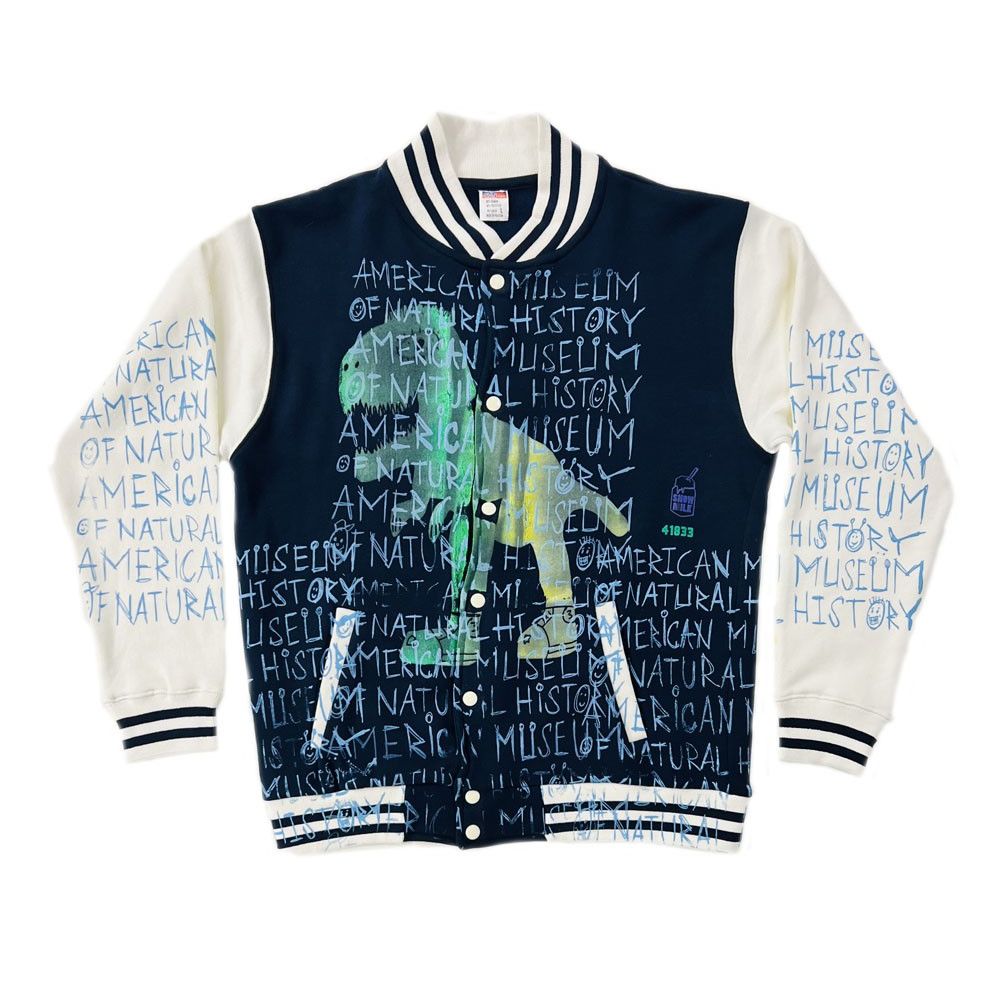 Adult Snow Milk Exclusive AMNH Varsity Jacket Navy 