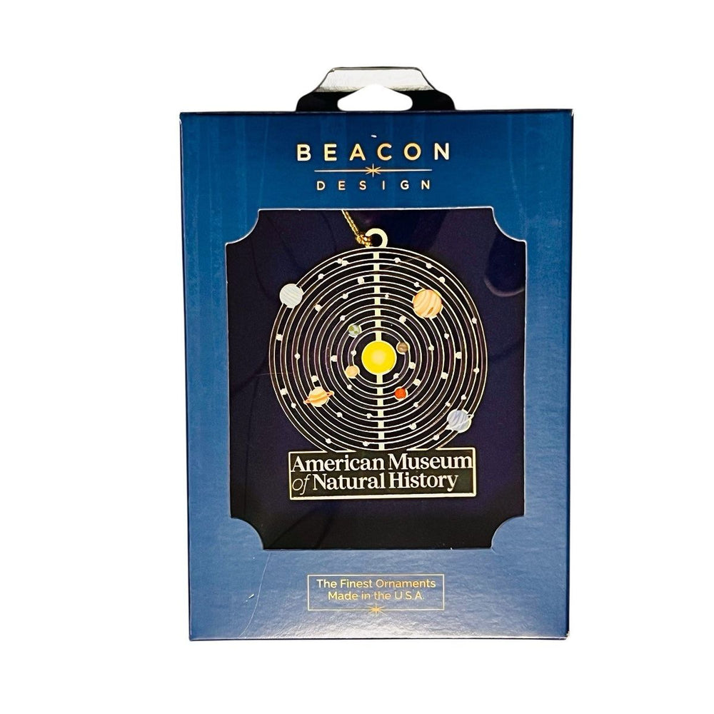 AMNH Solid Brass Solar System Ornament box