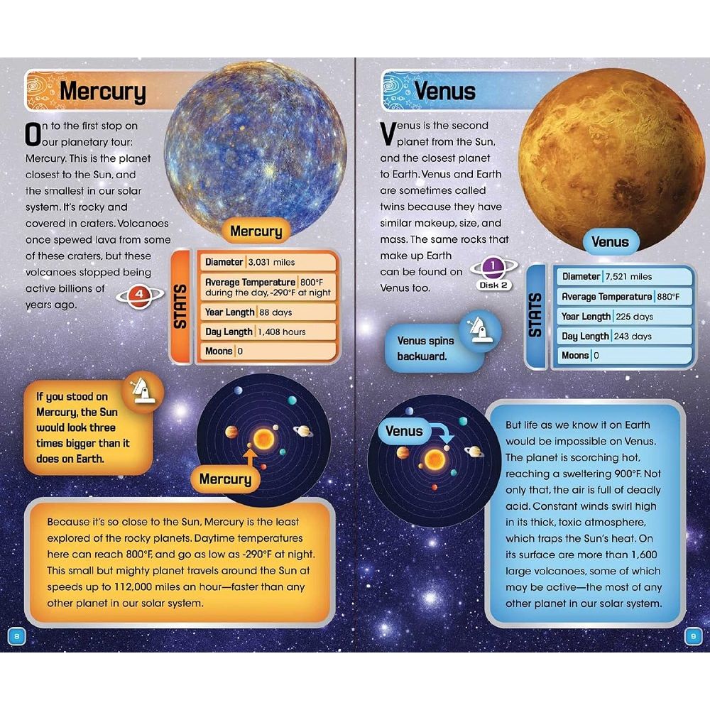 Space Explorer Guidebook and Projector pages