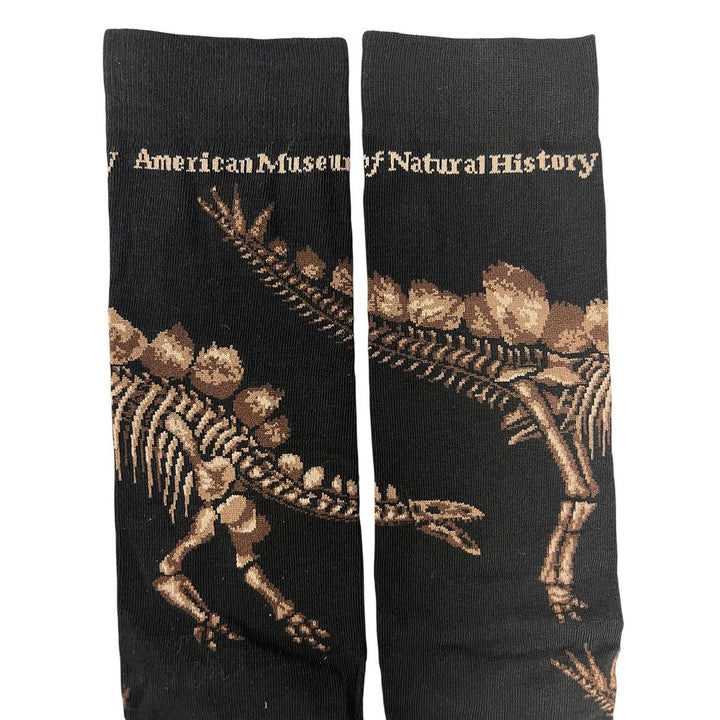 Exclusive AMNH Stegosaurus Crew Socks closeup