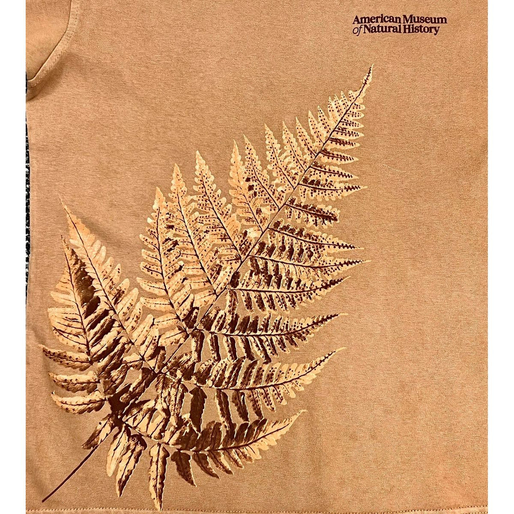 Adult Tan Fern T-Shirt closeup