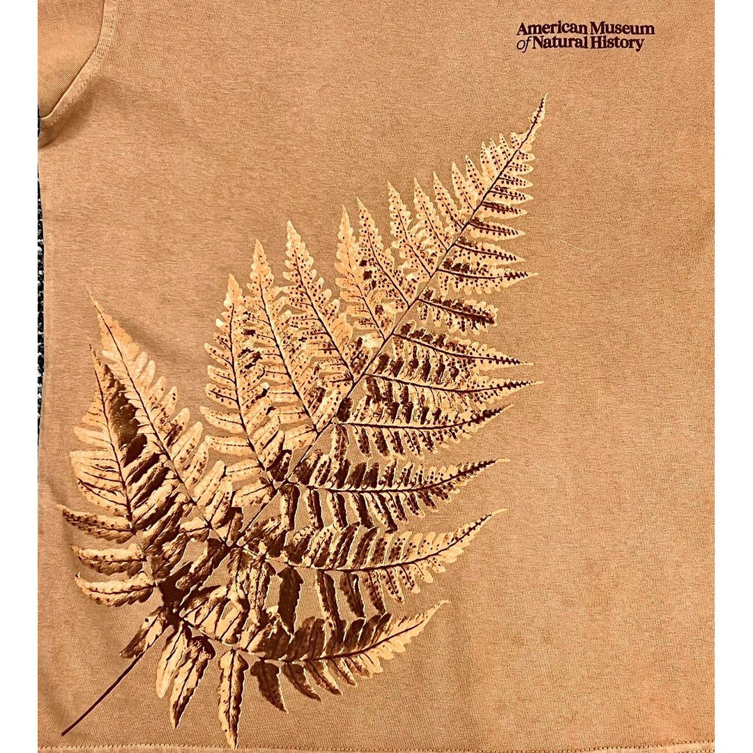Adult Tan Fern T-Shirt closeup