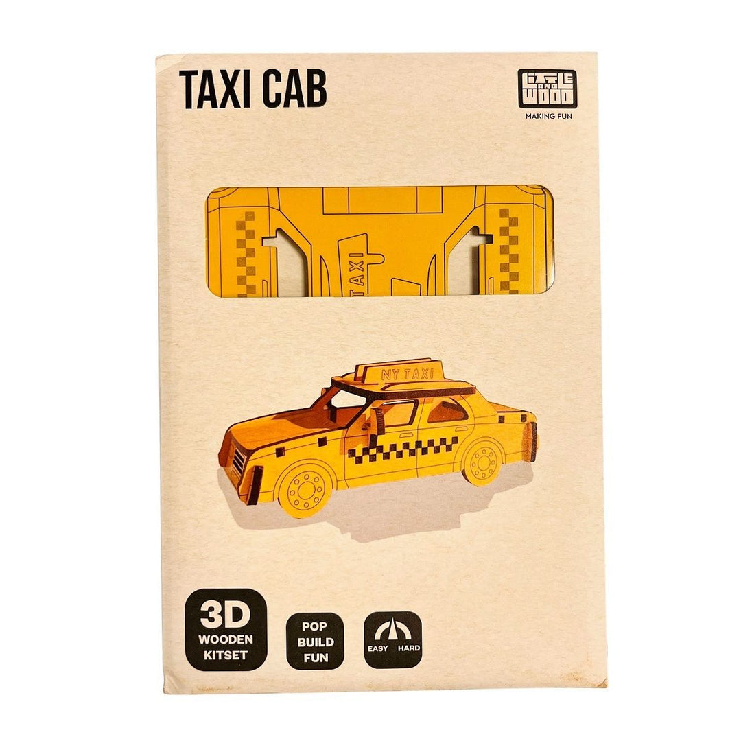 Taxi Cab 3D Wooden Model Kit