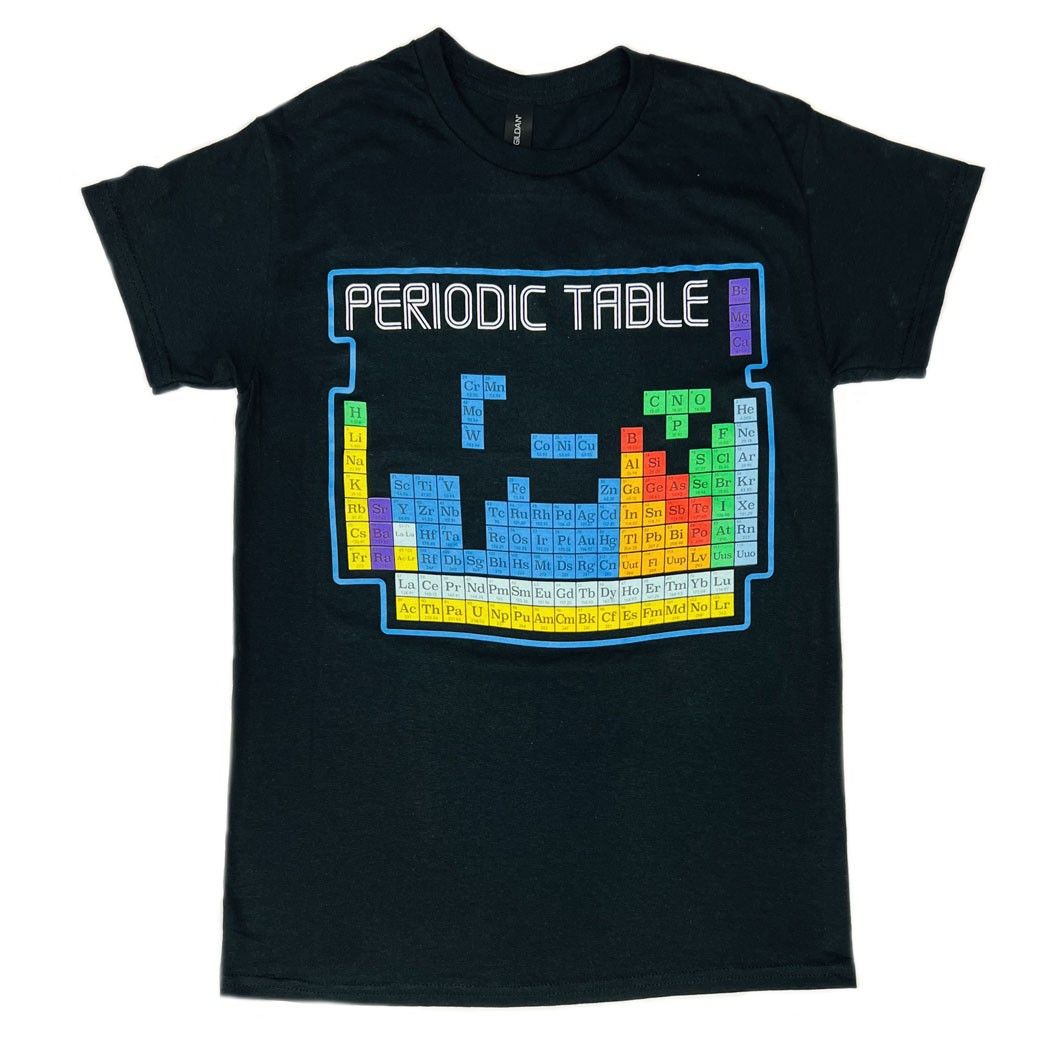 Adult Tetris Style Periodic Table T-Shirt