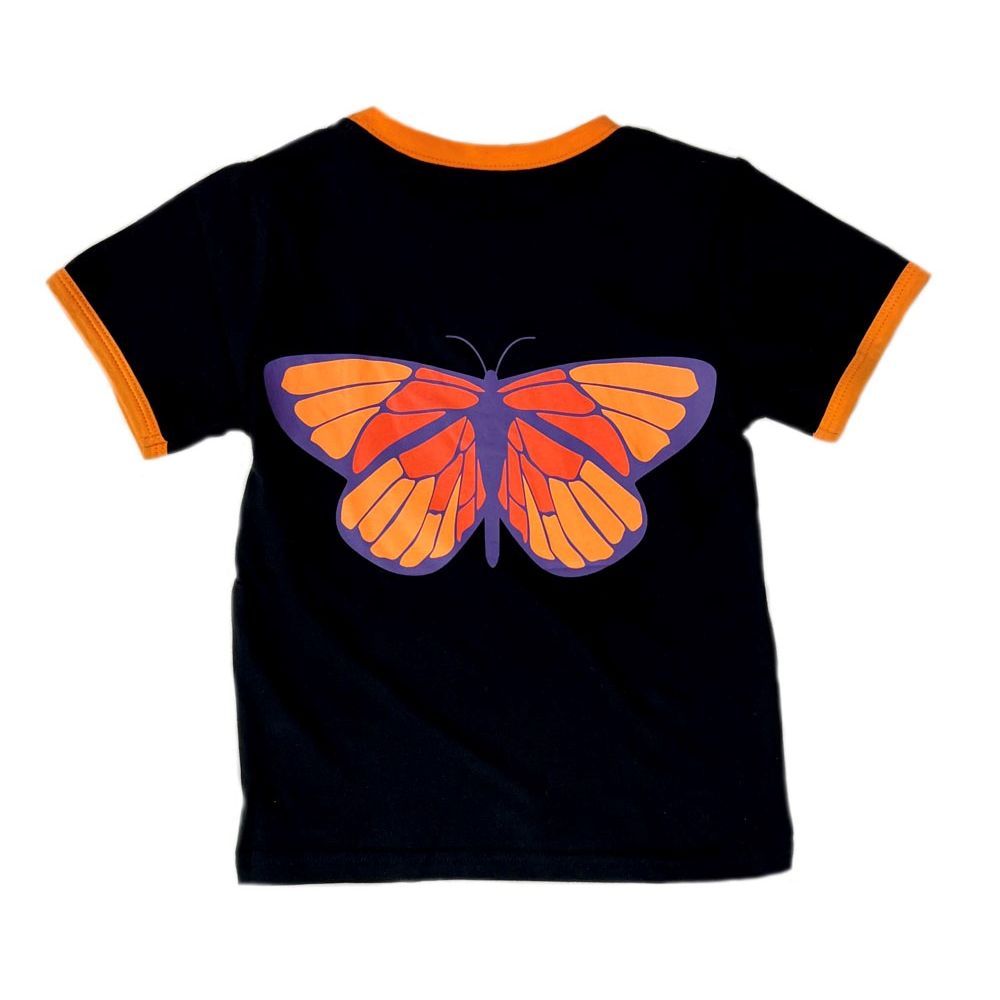 Toddler Black Butterfly T-Shirt back