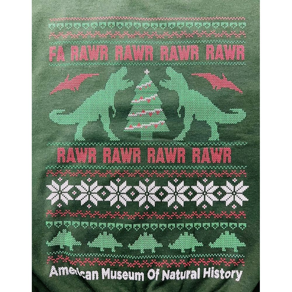 Adult Fa Rawr Rawr Holiday Sweatshirt closeup