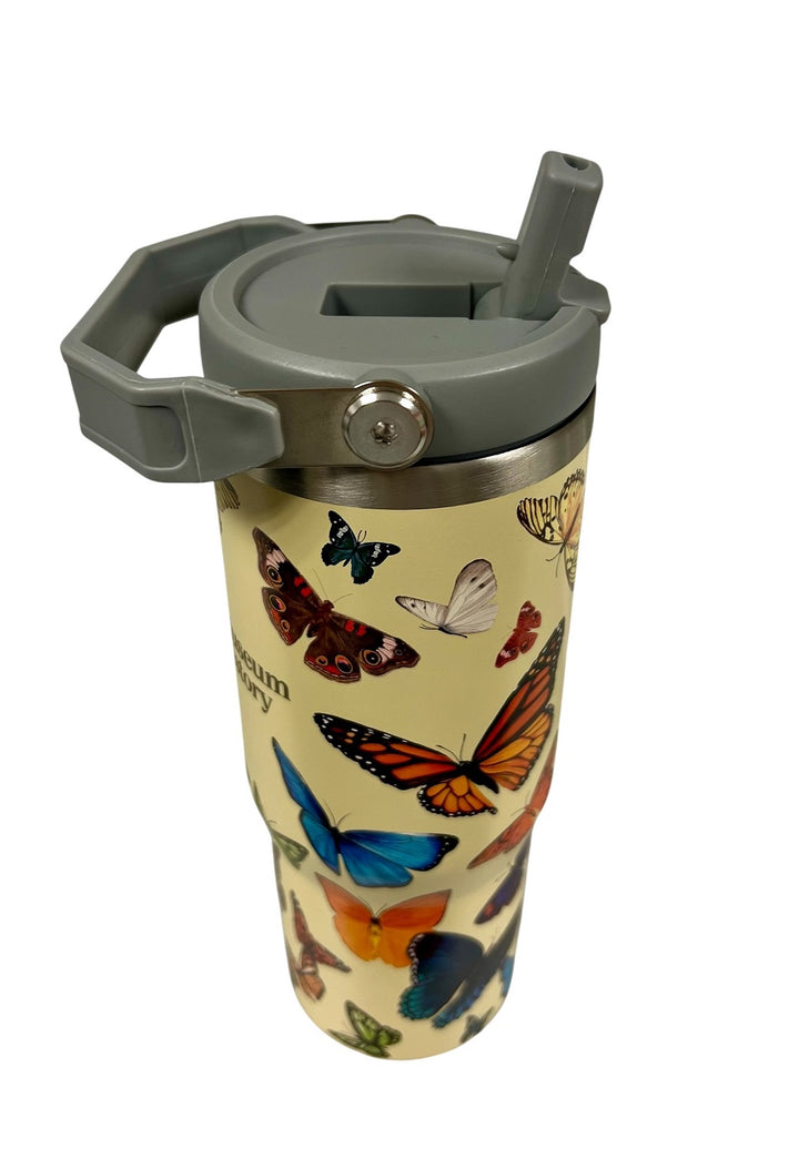 Stainless Steel AMNH Butterflies Insulated Tumbler with Straw