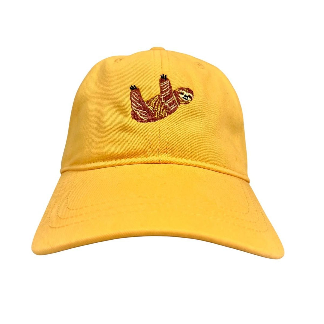 Child's Yellow Organic Cotton Sloth Cap