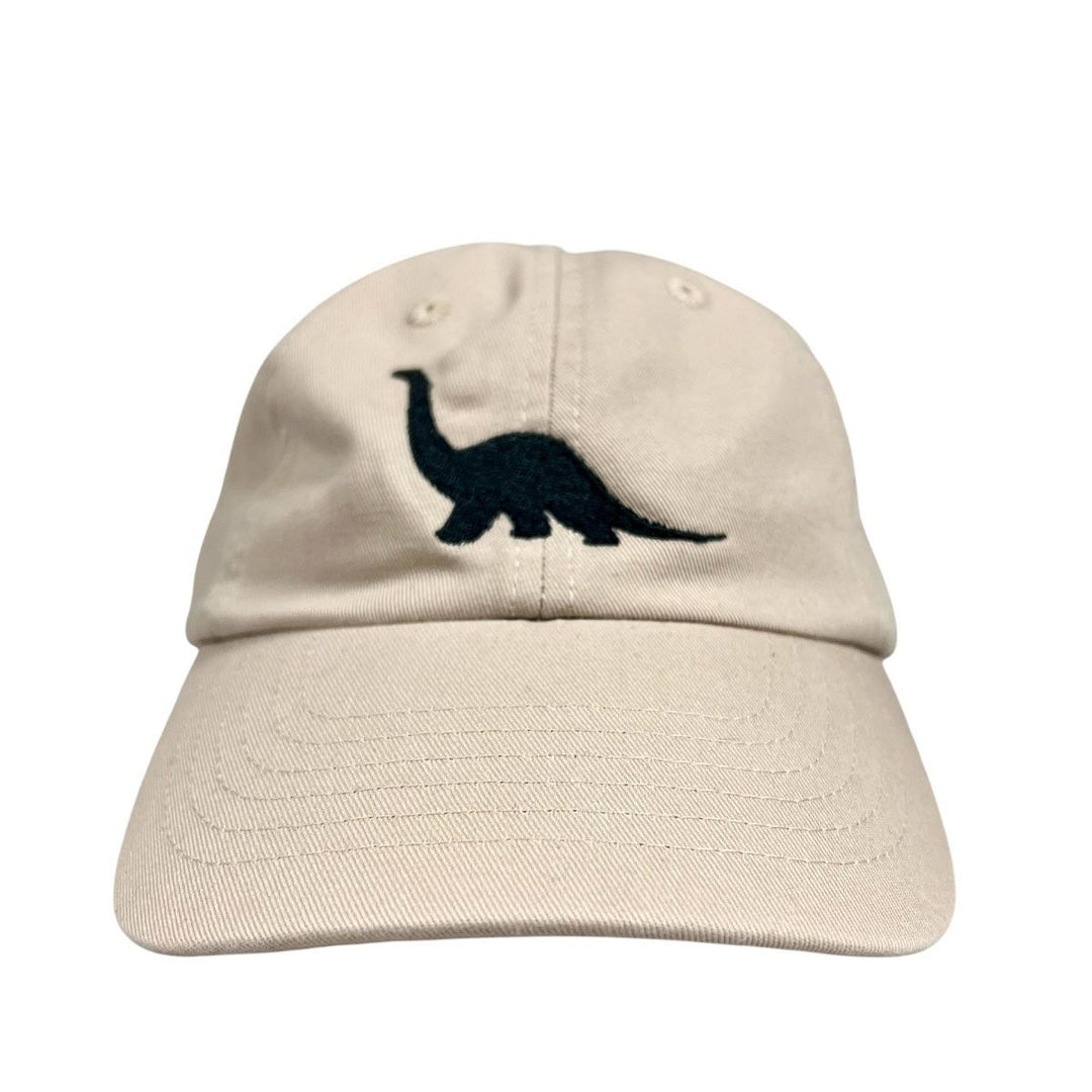 Youth Khaki Cap with Black Dinosaur