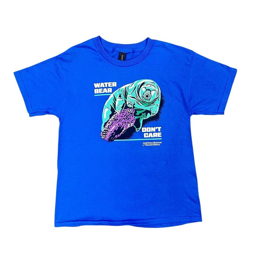 Youth Bright Blue Water Bear Don't Care T-Shirt