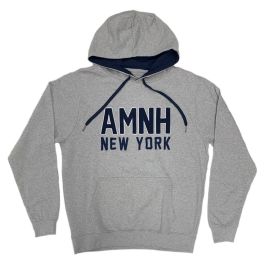 Adult Unisex AMNH Gray and Navy Hoodie