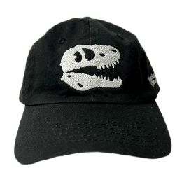 Youth Black Cap with White Glow-In-The-Dark Skull 