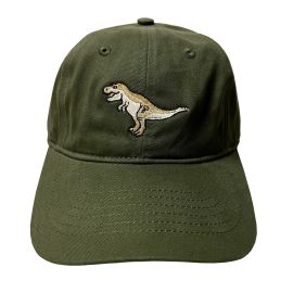 Olive Embroidered T.Rex Cotton Cap