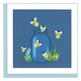 Fireflies Quilling Note Card