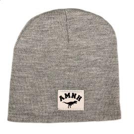 Gray Knit Skullcap with AMNH Patch