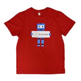 Youth Red I'm Not A Robot T-Shirt