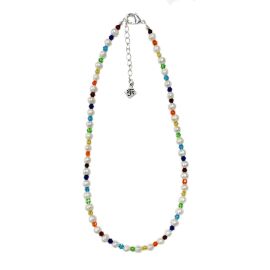 Cultured Pearl and Faceted Crystals Necklace