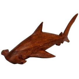 Small Carved Wood Hammerhead Shark