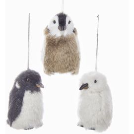 Assorted Furry Baby Penguin Ornaments