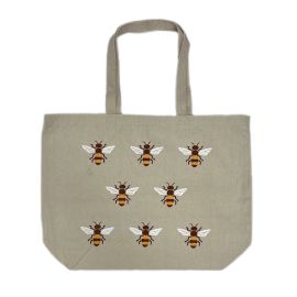 Cotton Canvas Bees Tote Bag