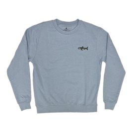 Adult Pale Blue Fleece Shark Sweatshirt