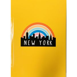 Bright Yellow NY Rainbow Journal