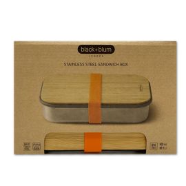 Stainless Steel and Bamboo Sandwich Box