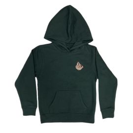 Youth Forest Green Embroidered Sloth Hoodie